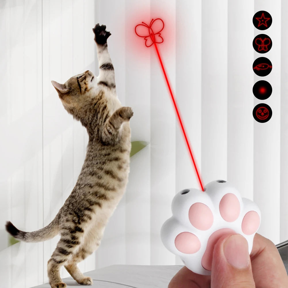 🐾"Toe Beans Kitty Laser" – Über USB wiederaufladbarer LED-Animationslaser