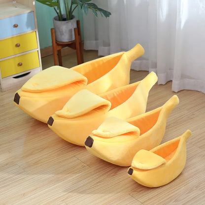 🍌Cama para kitty, doggy y hámster con forma de plátano "Mellow Yellow"🍌