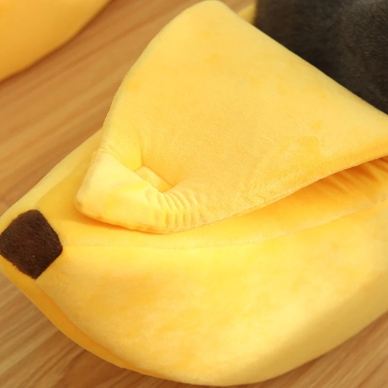 🍌Cama para kitty, doggy y hámster con forma de plátano "Mellow Yellow"🍌