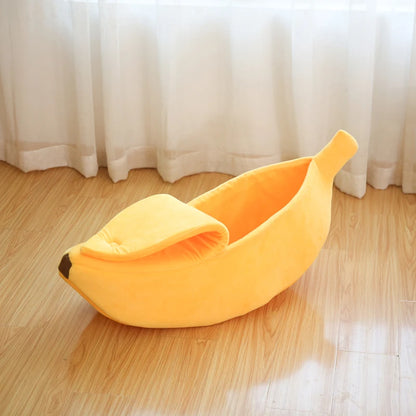 🍌Cama para kitty, doggy y hámster con forma de plátano "Mellow Yellow"🍌