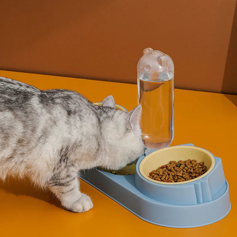 😺"Miaow Munchies" - Tazones para kitty con dispensadora de agua💦