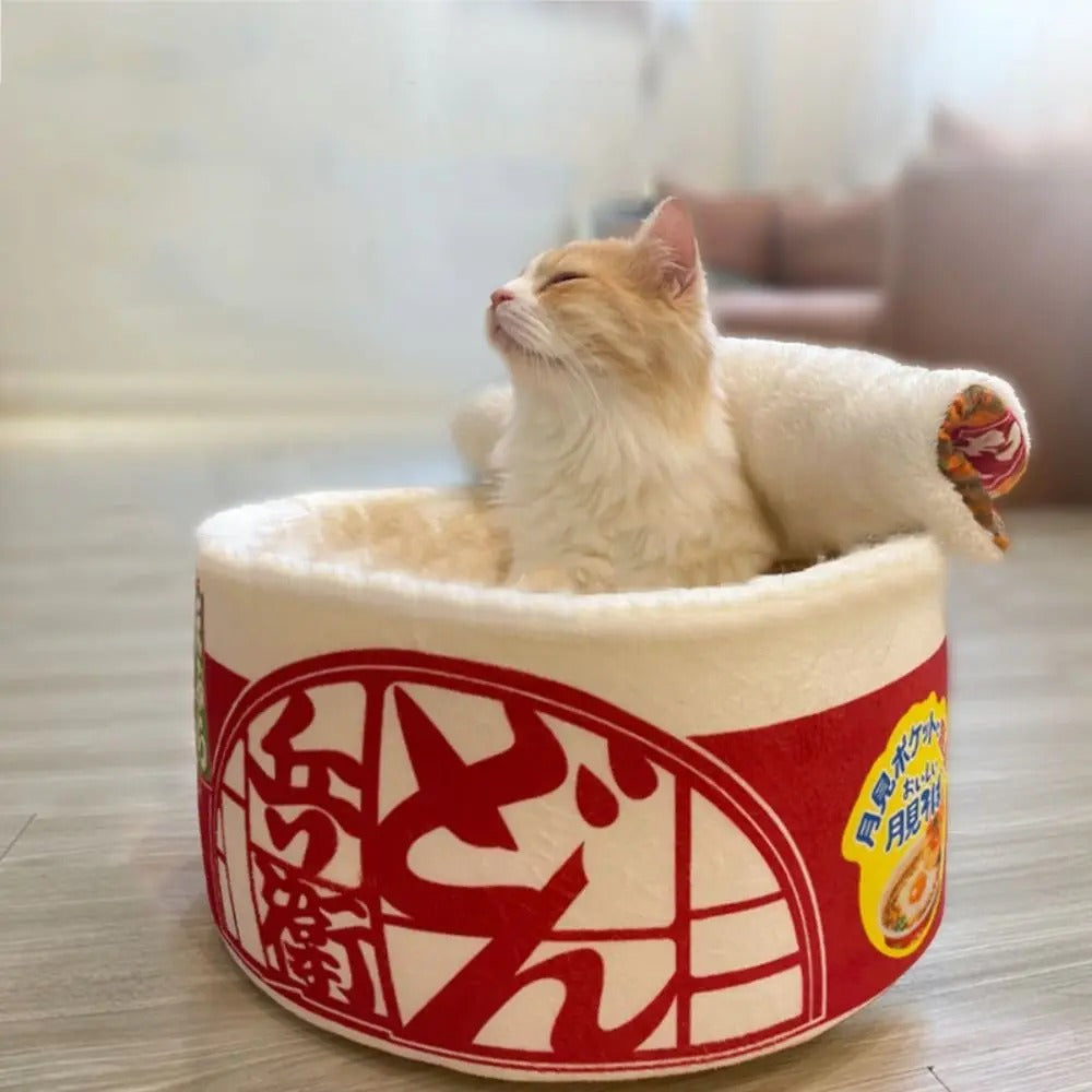 🍜"MieMie Instant Noodles" - Funny pet bed for kitties and small doggies - yummy!😻